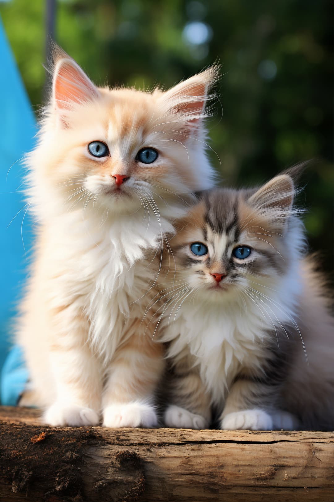 Two fluffy kittens